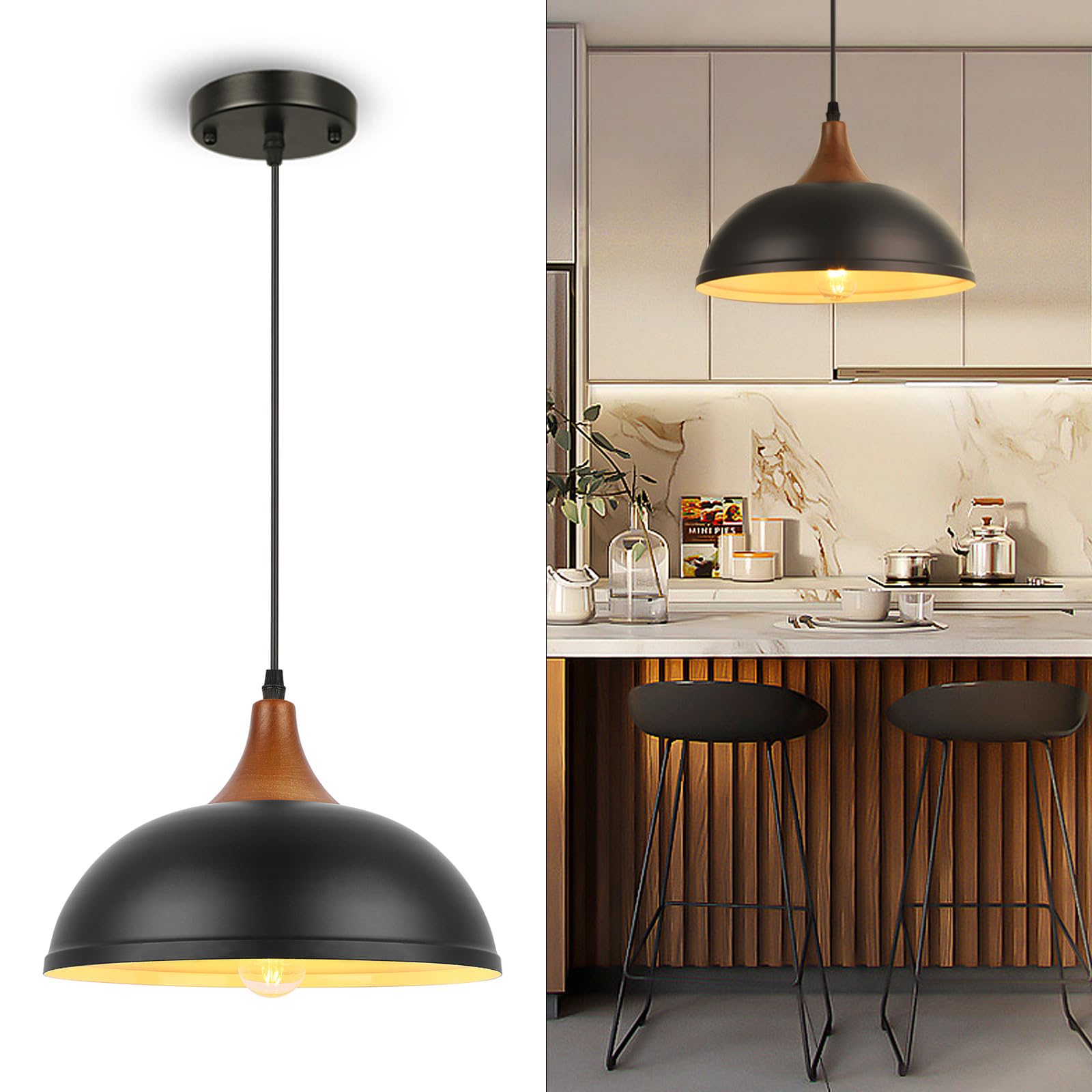 Amazon.com: YUJIDAO Nordic Pendant Light for Kitchen Island, Solid